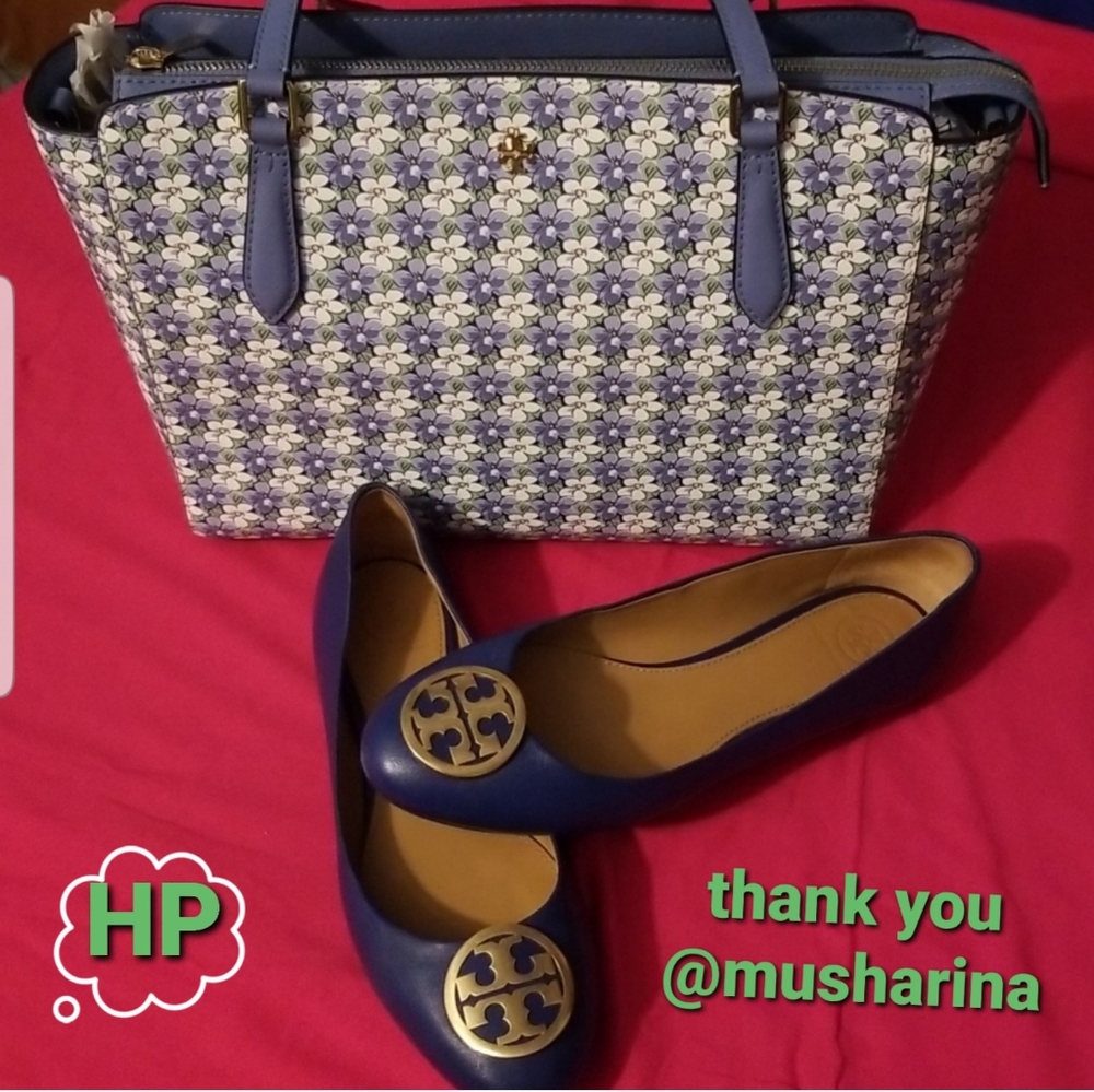 Tori burch blue shoes